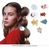 6 ELASTIQUES A CHEVEUX MELANGEES DE NOEL