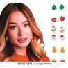 6 PAIRES DE BOUCLES D'OREILLES MELANGEES NOEL