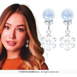 PAIRES DE BOUCLES D'OREILLES NOEL FLOCONS 