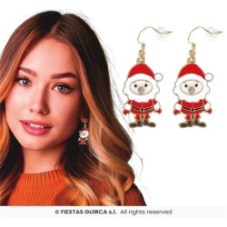 PAIRES DE BOUCLES D'OREILLES NOEL PERE NOEL 
