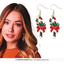 PAIRES DE BOUCLES D'OREILLES NOEL CANDY CANNE