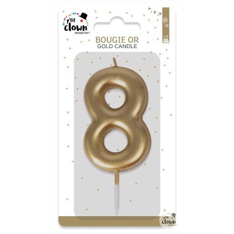 BOUGIE OR CHIFFRE 8