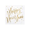 20 SERVIETTES BLANCHE HAPPY NEW YEAR 33 X 33 CM