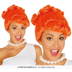 PERRUQUE FEMME DES CAVERNES ORANGE