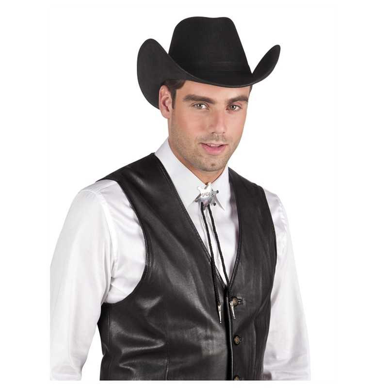 TOUR DE COU LACET NOIR ETOILE DE SHERIFF