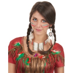 BOUCLES D'OREILLES PLUMES ET ATTRAPE REVE INDIENNE