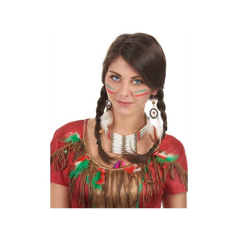 BOUCLES D'OREILLES PLUMES ET ATTRAPE REVE INDIENNE