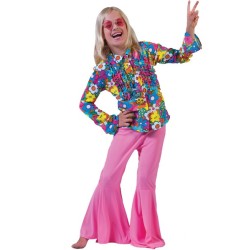 DEGUISEMENT CHEMISE FLEURIE HIPPIE ENFANT 164 CM