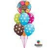 BALLON METALLIQUE DE PAQUES HAPPY EASTER 46 CM DE DIAMETRE