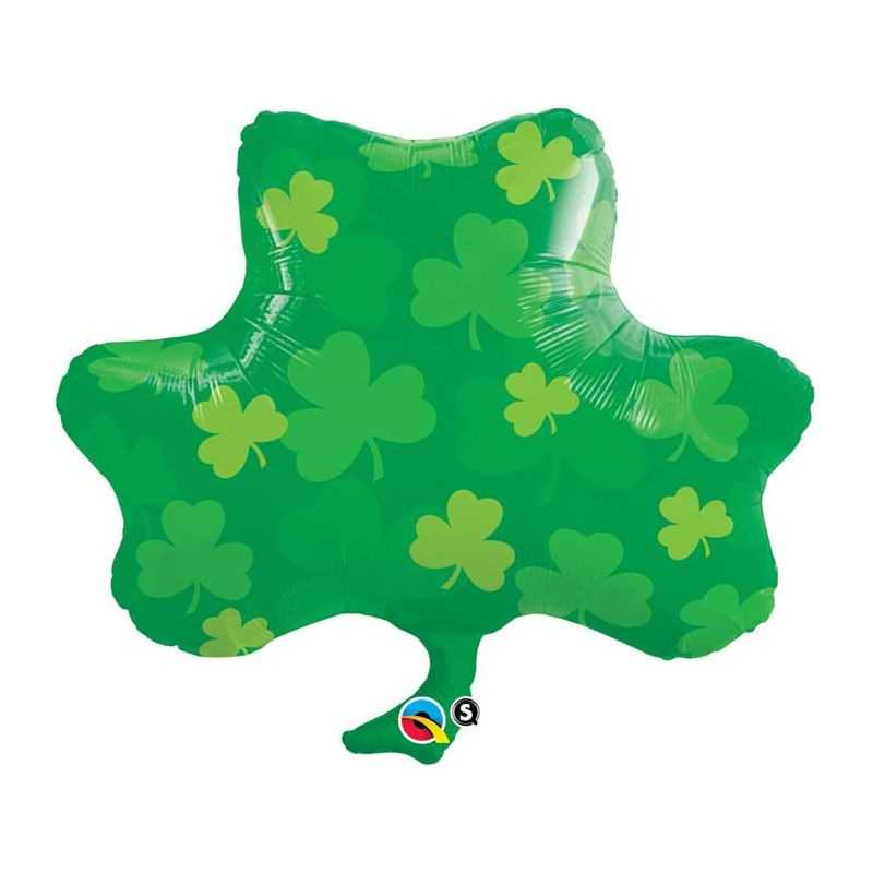 BALLON METALLIQUE TREFLE VERT SAINT PATRICK