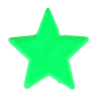 12 PERLES ETOILES VERT FLUO
