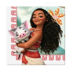 20 SERVIETTES EN PAPIER VAIANA 33 X 33CM