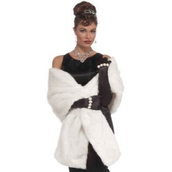 ETOLE FAUSSE FOURRURE BLANCHE