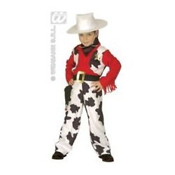 DEGUISEMENT COWBOY EFFET PEAU DE VACHE TAILLE 3-4 ANS