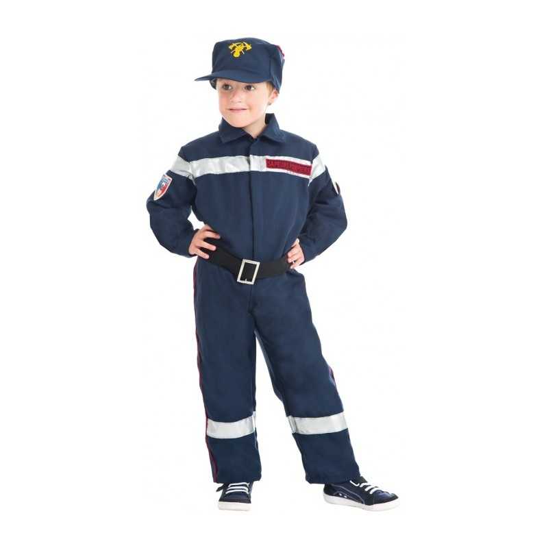 DEGUISEMENT SAPEUR POMPIER BLEU TAILLE 8 ANS