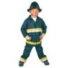 DEGUISEMENT POMPIER BLEU BANDE JAUNE TAILLE 7/9 ANS