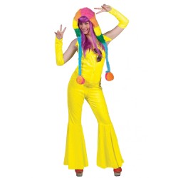 DEGUISEMENT COMBINAISON FLUO JAUNE COMBI/GANTS TAILLE 40/42