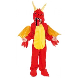 DEGUISEMENT DRAGON ROUGE TAILLE 10 ANS