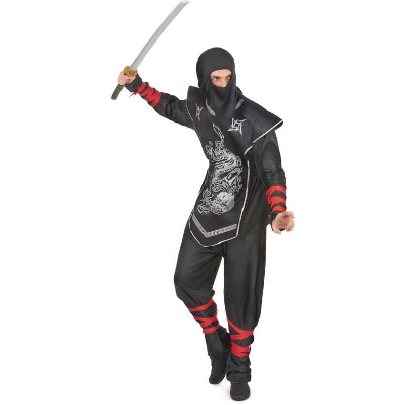 DEGUISEMENT NINJA NOIR ET ARGENT