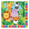 20 SERVIETTES ANIMAUX DE LA JUNGLE 33 X 33 CM