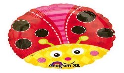 BALLON METALLIQUE ROND COCCINELLE 43 CM