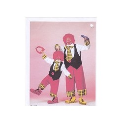 DEGUISEMENT CLOWN ROUGE/NOIR TAILLE 116