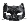 MASQUE LOUP CHAT NOIR PAILLETTES