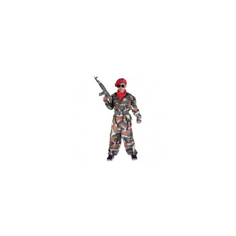 DEGUISEMENT MILITAIRE BERET ROUGE TAILLE 5 -7 ANS