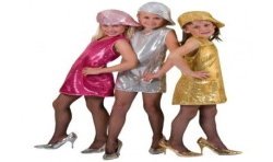 DEGUISEMENT ROBE ARGENT DISCO TAILLE 140