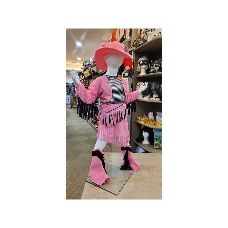 DEGUISEMENT COWGIRL ROSE TAILLE 5/7 ANS