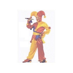 DEGUISEMENT FOU DU ROI JAUNE ROUGE BLEU TAILLE 116