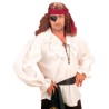 CHEMISE BLANCHE A JABOT PIRATE OU RENAISSANCE HOMME TAILLE M-L