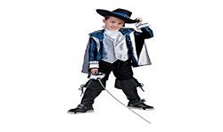 DEGUISEMENT MOUSQUETAIRE ARAMIS ARGENT ET BLEU TAILLE 164