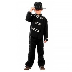 DEGUISEMENT M JACKSON NOIR ARGENT TAILLE 7/9 ANS 