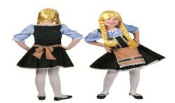 DEGUISEMENT TYROLIENNE COURTE BLEUE ET VERTE TAILLE 164