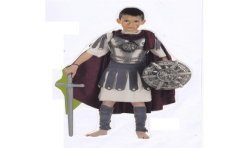 DEGUISEMENT ROMAIN BORDEAU/ GRIS TAILLE 7-9 ANS