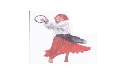 DEGUISEMENT GITANE BLANC ROUGE TAILLE 6 ANS