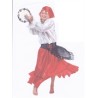 DEGUISEMENT GITANE BLANC ROUGE TAILLE 6 ANS