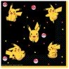 16 SERVIETTES POKEMON PIKACHU JAUNE ET NOIR 33 X 33 CM