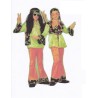 DEGUISEMENT HIPPIE GARCON VERT- NOIR ET ORANGE DISCO TAILLE 152