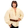 CHEMISE BEIGE A JABOT PIRATE OU RENAISSANCE TAILLE XL