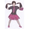 DEGUISEMENT ENSEMBLE DISCO FILLE ROSE/NOIRE TAILLE 164
