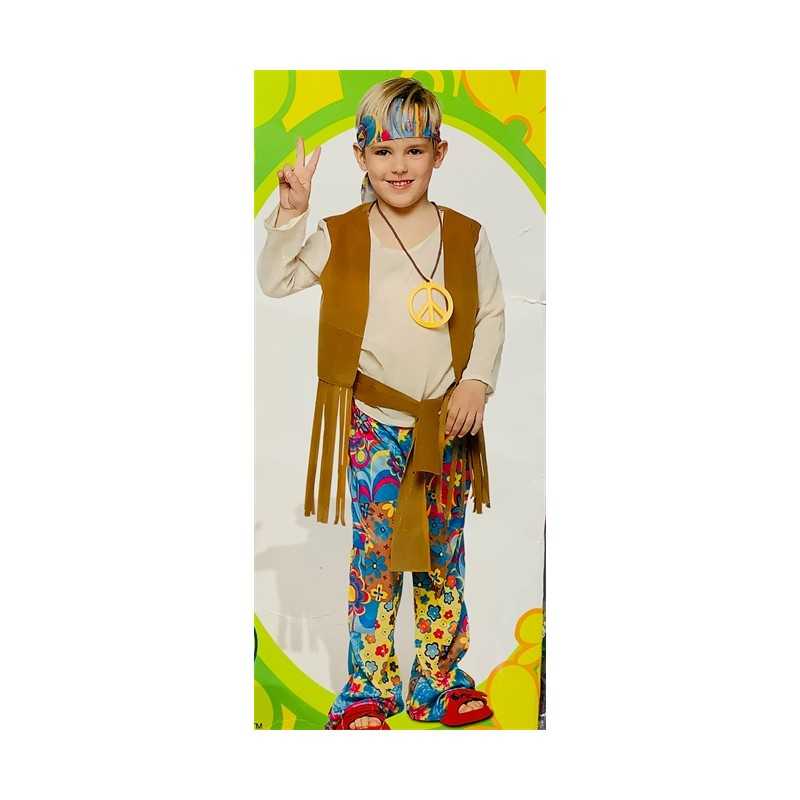 DEGUISEMENT GARCON HIPPY BOY PEACE AND LOVE TAILLE 3-4 ANS 