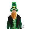 CHAPEAU VELOUR HDF VERT ST PATRICK AVEC BARBE ROUSSE