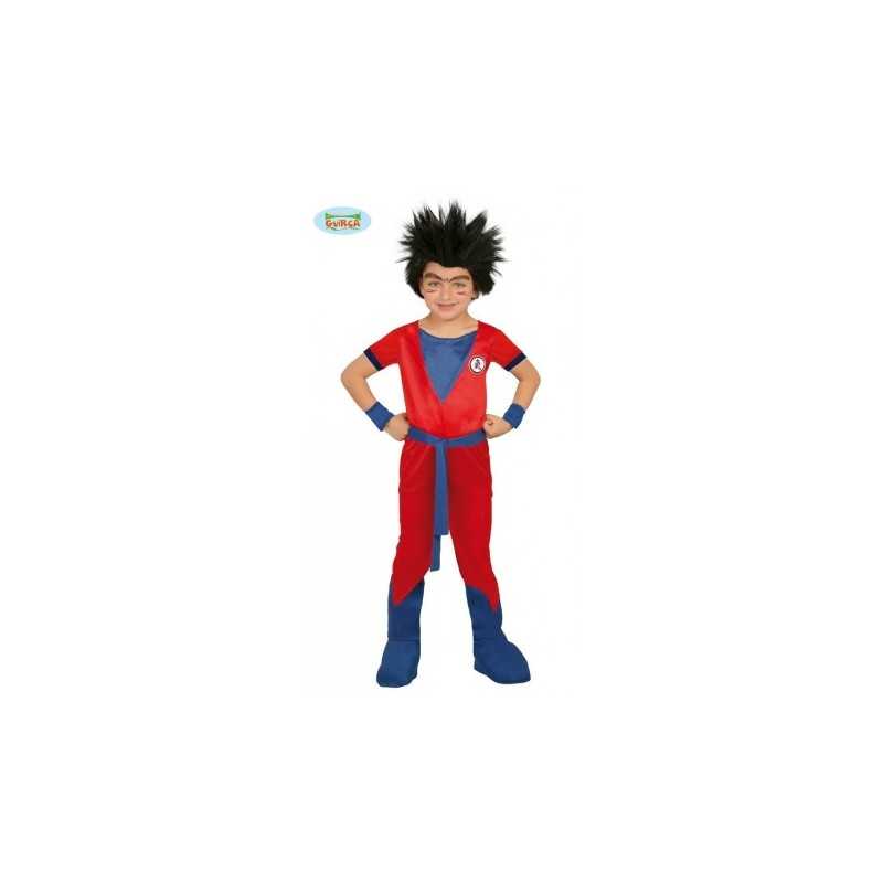 DEGUISEMENT MANGA ORANGE ET BLEU TAILLE 7-9 ANS