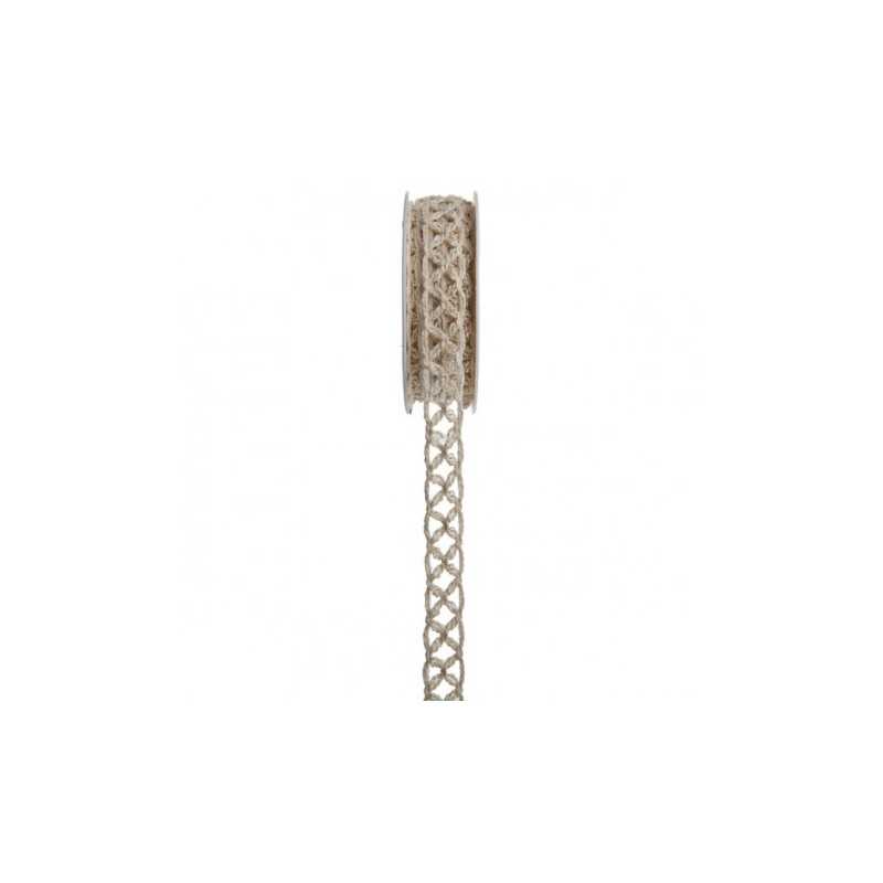 RUBAN CROCHET NATUREL 15 MM X 5 M