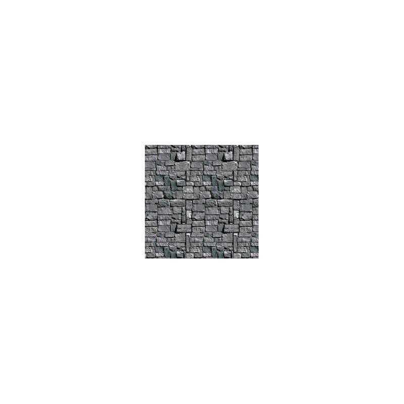 SCENE DECORATIVE MUR PIERRE DE CHATEAU PARTIE HAUTE 1.22 X 9.14 M
