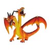 FIGURINE DRAGON A DEUX TETES ORANGE