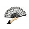 EVENTAIL DENTELLE NOIR ET OR