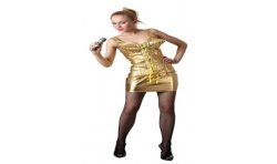 DEGUISEMENT POP STAR 80 MADONNA SEINS EN POINTE OR TAILLE M